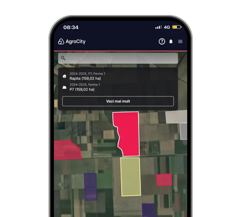 Hartă unificată a fermei în AgroCity